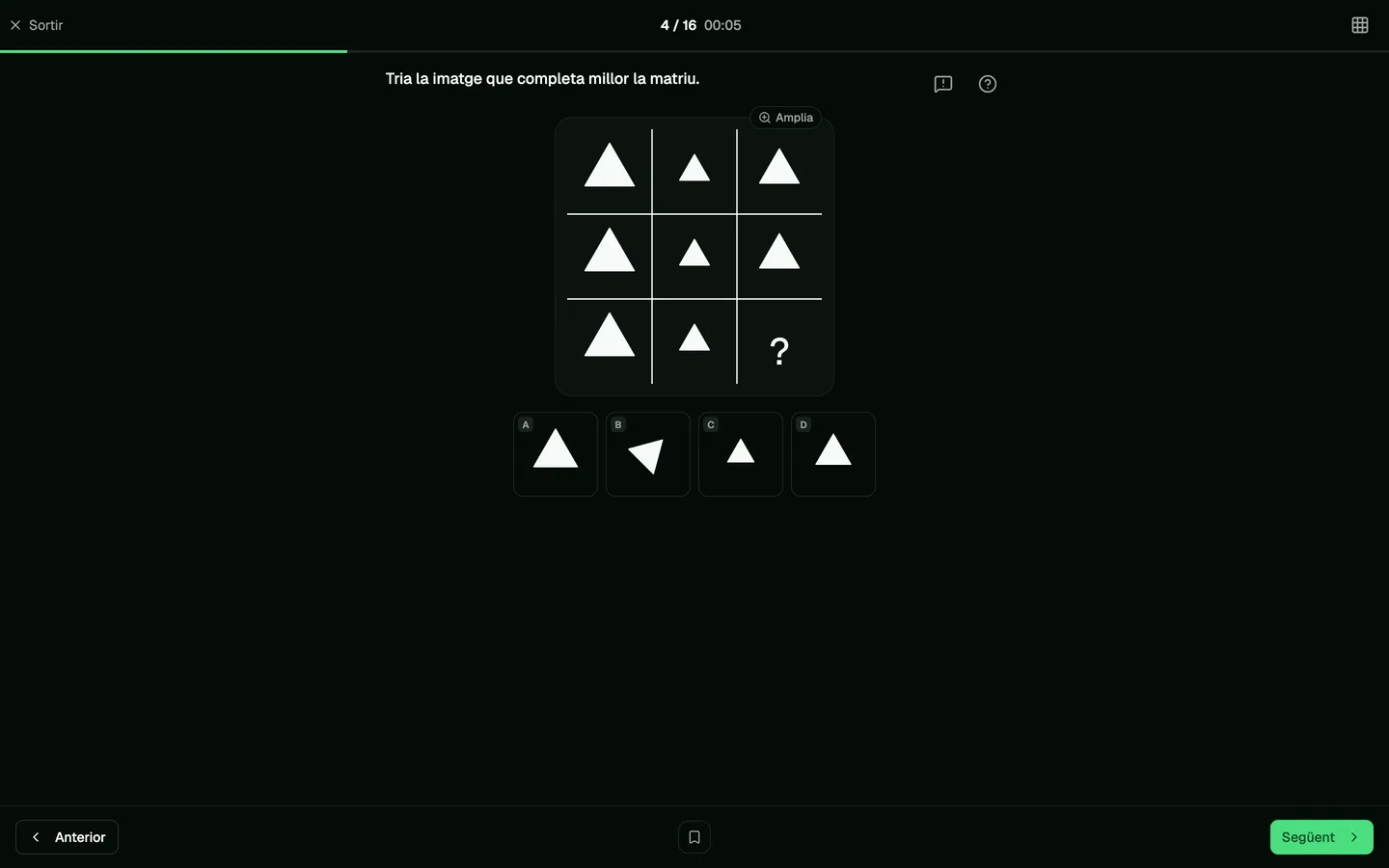 Exercici de matriu 3×3 a l'ordinador